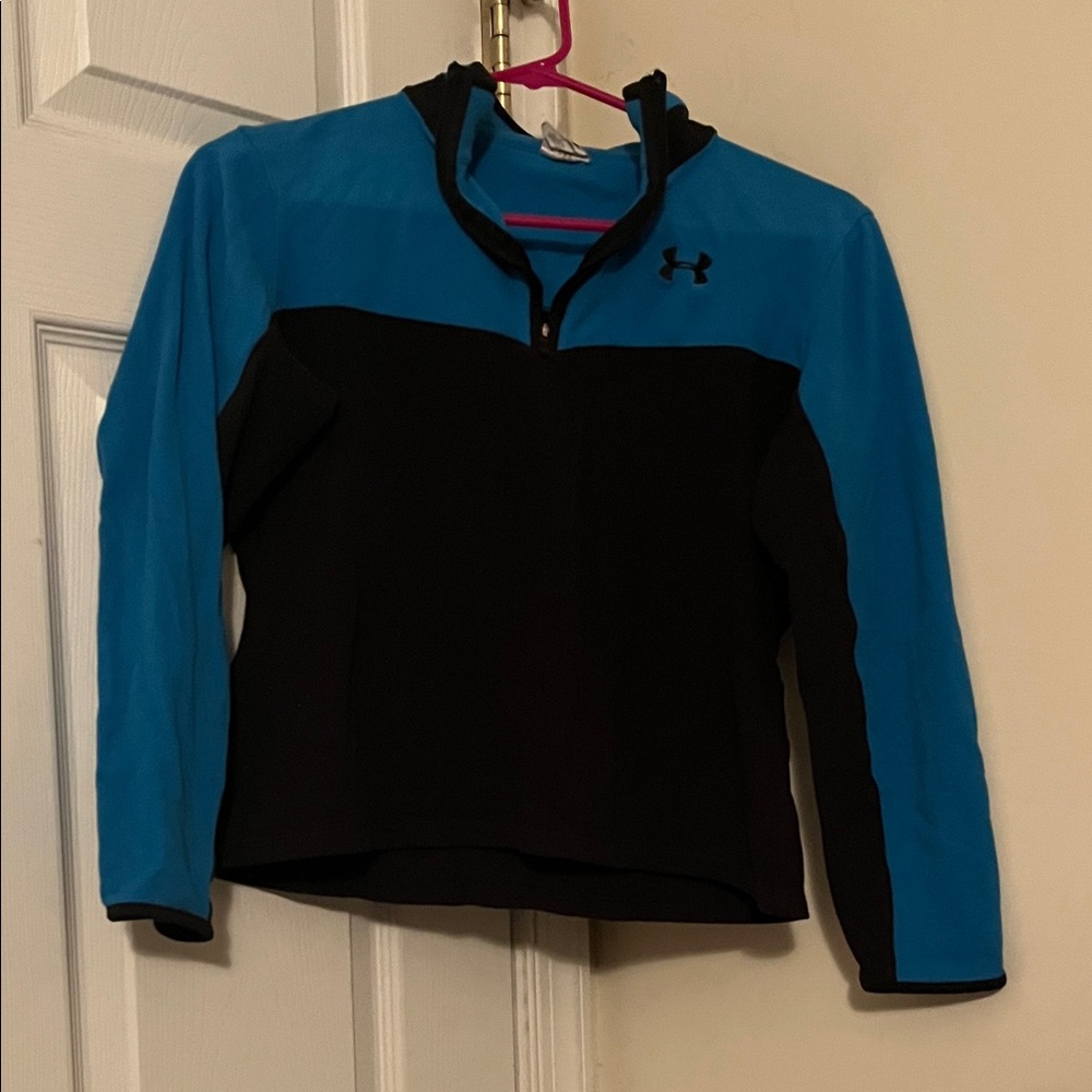 Under Armour Black and Blue Half-Zip Top